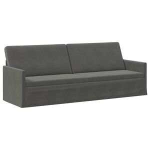 vidaXL 3 vietīgs dīvāns Tum&scaron;i pelēka 220 x 81 x 82 cm Korduroja audums