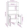 vidaXL augstais skapis HAMAR, tum&scaron;i pelēks, priedes masīvkoks