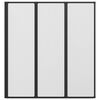 vidaXL Dušas aizslietnis Melna 132 x 2 x 140 cm Alumīnijs