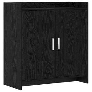 vidaXL Puse Melns ozols 72 x 36 x 80 cm Inženierijas koks