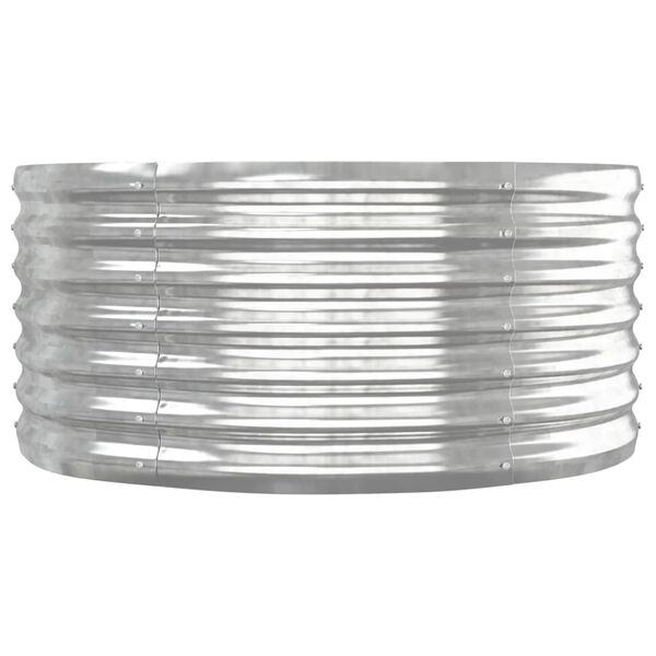 vidaXL augstā puķu kaste, 152x80x36 cm, cinkots tērauds, sudrabaina