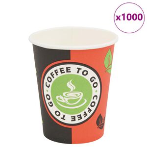 vidaXL vienreizējās lieto&scaron;anas krūzes, 1000 gab., 240 ml (8oz), papīrs
