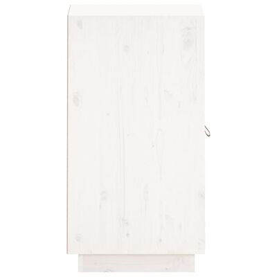 vidaXL kumode, balta, 34x40x75 cm, priedes masīvkoks