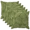 vidaXL Spilvenu pārvalks 6 gab. HOUTEN Lapu dizains 60 x 60 cm