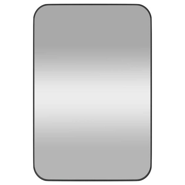 vidaXL sienas spogulis, melns, 40x60 cm, taisnstūra