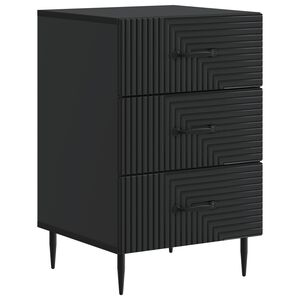 vidaXL Nakts skapītis Melns 43 x 41 x 66,5 cm Inženierijas koks
