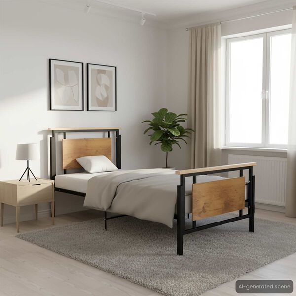 vidaXL gultas rāmis, metāls, 100x200 cm