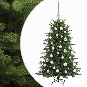 vidaXL Mākslīgā Ziemassvētku egle ar bumbiņu 120 cm 150 LED