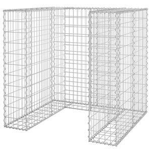 vidaXL gabions atkritumu tvertnēm, cinkots tērauds, 110x100x110 cm