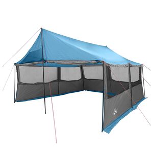 vidaXL Ģimenes telts Zila 450 x 400 x 265 cm Poliesters un tērauds
