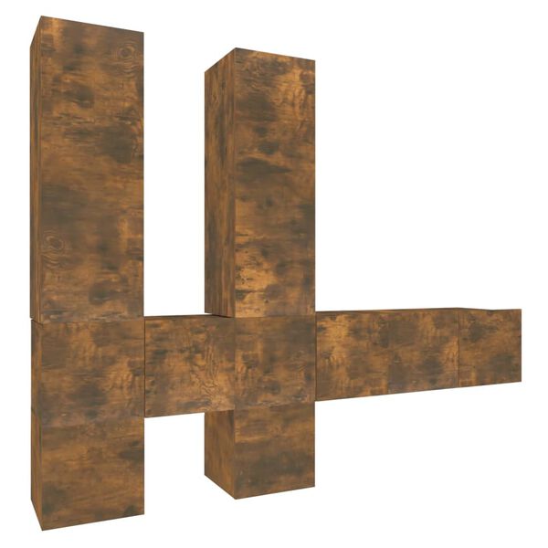 vidaXL 7-daļīgs TV skapī&scaron;u komplekts, ozola krāsa, inženierijas koks