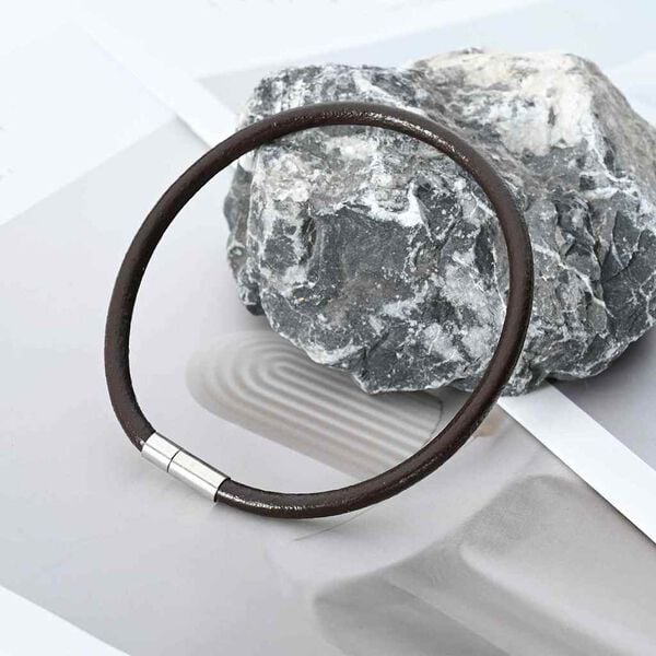 vidaXL Ādas aukla Tumši brūna Ø5 mm x 10 m Āda