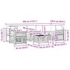 vidaXL Āra dīvānu komplekts 8 pcs Dabisks un bē&scaron;s Cietā akācijas koks