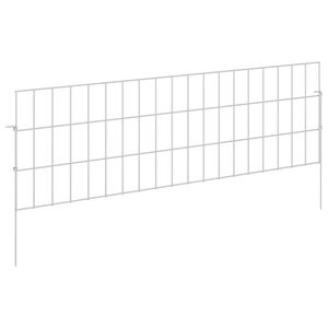 vidaXL Dārza žogs ar mietiņiem 48 gab. 95 x 30 cm Cinkota tērauda