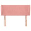 vidaXL galvgalis ar malām, rozā samts, 93x23x78/88 cm