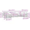 vidaXL Dīvāna komplekti 7 pcs Dabisks un krējuma Cietā akācijas koks