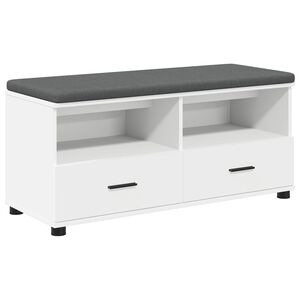 vidaXL Zāles sols Balts 100 x 38 x 46 cm Inženierētā koksne un audums