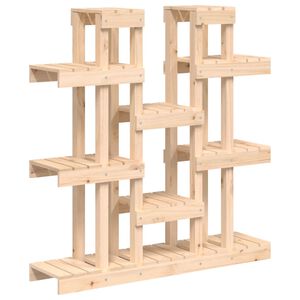 vidaXL augu plaukts, 104,5x25x109,5 cm, priedes masīvkoks