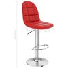 vidaXL bāra krēsls, vīnsarkana mākslīgā āda
