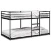 vidaXL Divstāvu gulta bez matrača Melns 107x203 cm Tērauds