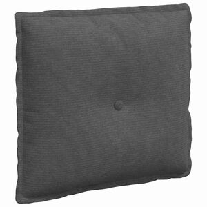 vidaXL Atpakaļ spilvens Tum&scaron;i pelēka 50 x 45 cm Korduroja audums