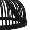 vidaXL griestu lampa, melna, bambuss, 34x14,5 cm, 40 W, pusapaļa, E27