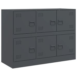vidaXL kumode, antracītpelēka, 99x39x73 cm, tērauds