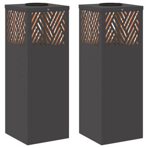 vidaXL Saules LED ceļa gaisma 2 gab. Silti balts 18 x 18 x 50 cm