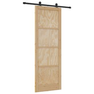 vidaXL Slīdo&scaron;ās durvis ORKDAL Dabiska 83 x 232 cm Priedes masīvkoks