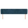 vidaXL galvgalis ar malām, tum&scaron;i zils samts,163x23x78/88 cm