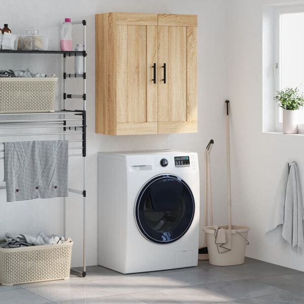 vidaXL sienas skapītis, 69,5x34x90 cm, inženierijas koks, ozola krāsa