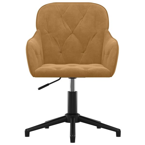vidaXL biroja krēsls, brūns samts