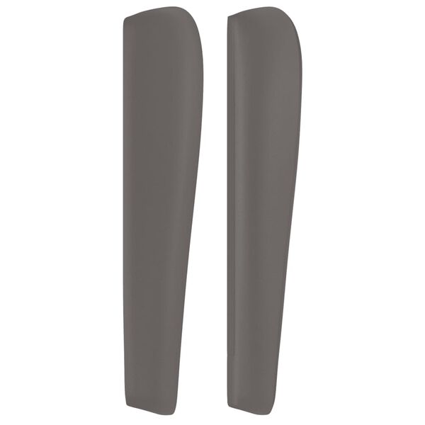 vidaXL galvgalis ar malām, 163x23x118/128 cm, pelēka mākslīgā āda