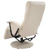 vidaXL TV masāžas krēsls, krēmbalta mākslīgā āda