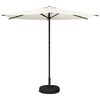 vidaXL Dārza parasols ar pamatu 270 x 270 cm Poliesters Taisnstūra
