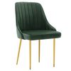 vidaXL virtuves krēsli, 2 gab., tum&scaron;i zaļ&scaron; samts