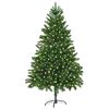 vidaXL Ziemassvētku eglīte su 300 LED ar statīvu Zaļa 180 cm PE