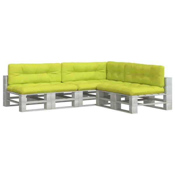 vidaXL pale&scaron;u matrači, 7 gab., spilgti zaļ&scaron; audums