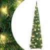 vidaXL mākslīgā Ziemassvētku egle, zaļa, 50 LED, 120 cm