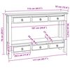 vidaXL Konsoles galds Dabiska 115 x 32 x 76 cm Cieta mahagona koks