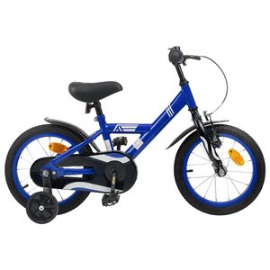 vidaXL Bērnu Velosipēds 12 Collas no 2-4 gadiem Tum&scaron;i zils