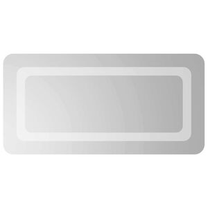 vidaXL LED vannas spogulis Caurspīdīgs 60 x 30 cm rūdīts stikls