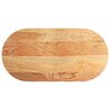 vidaXL galda virsma, gai&scaron;i brūna, 100x50x2 cm, ozola masīvkoks, ovāls