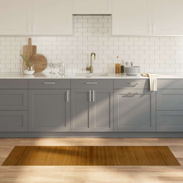 vidaXL paklājs, taisnstūra forma, brūns, 60x200 cm, bambuss