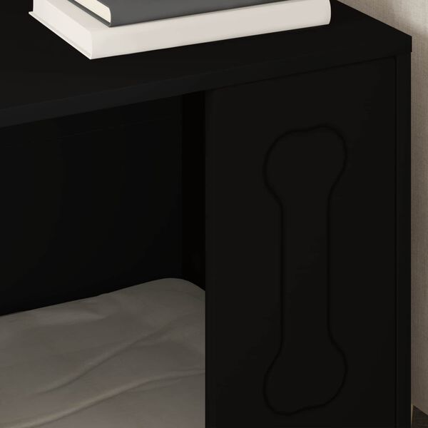 vidaXL Suņu māja Melna 44 x 42 x 49 cm Inženierijas koks