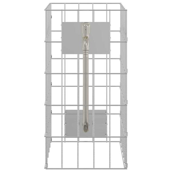 vidaXL Gabiona jaucējkrāns Sudraba 26 x 25 x 50 cm Nerūsējošs tērauds