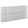 vidaXL Gabions pacelta gulta 4 gab. 330 x 50 x 150 cm Cinkota tērauda