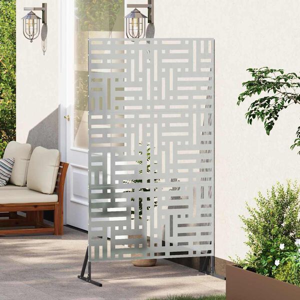 vidaXL Privātuma ekrāns Pelēka 100 x 50 x 180 cm Tērauds