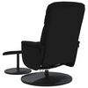 vidaXL masāžas krēsls ar kāju balstu, atgāžams, melns samts