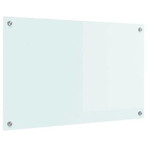 vidaXL Virtuves aizsargpanelis Balts 80 x 50 cm rūdīts stikls